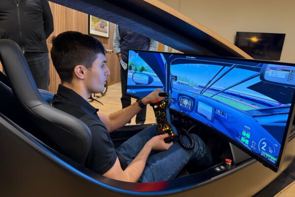 Alex Ninovic at Prodrive, after taking Jack Cavill Pole Position Championship, ahead of the 2025 GB3 round at Donington Park