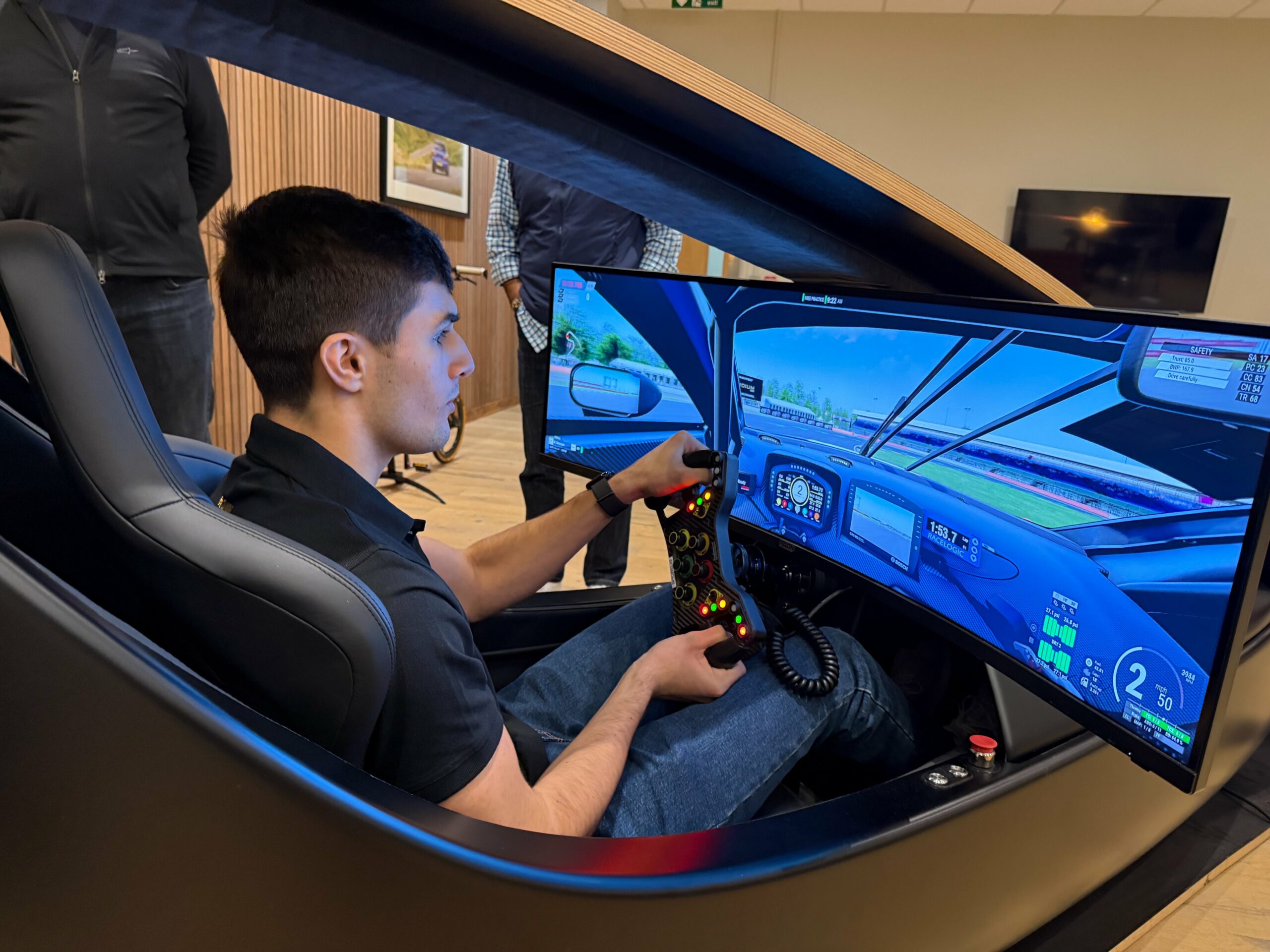 Alex Ninovic at Prodrive, after taking Jack Cavill Pole Position Championship, ahead of the 2025 GB3 round at Donington Park