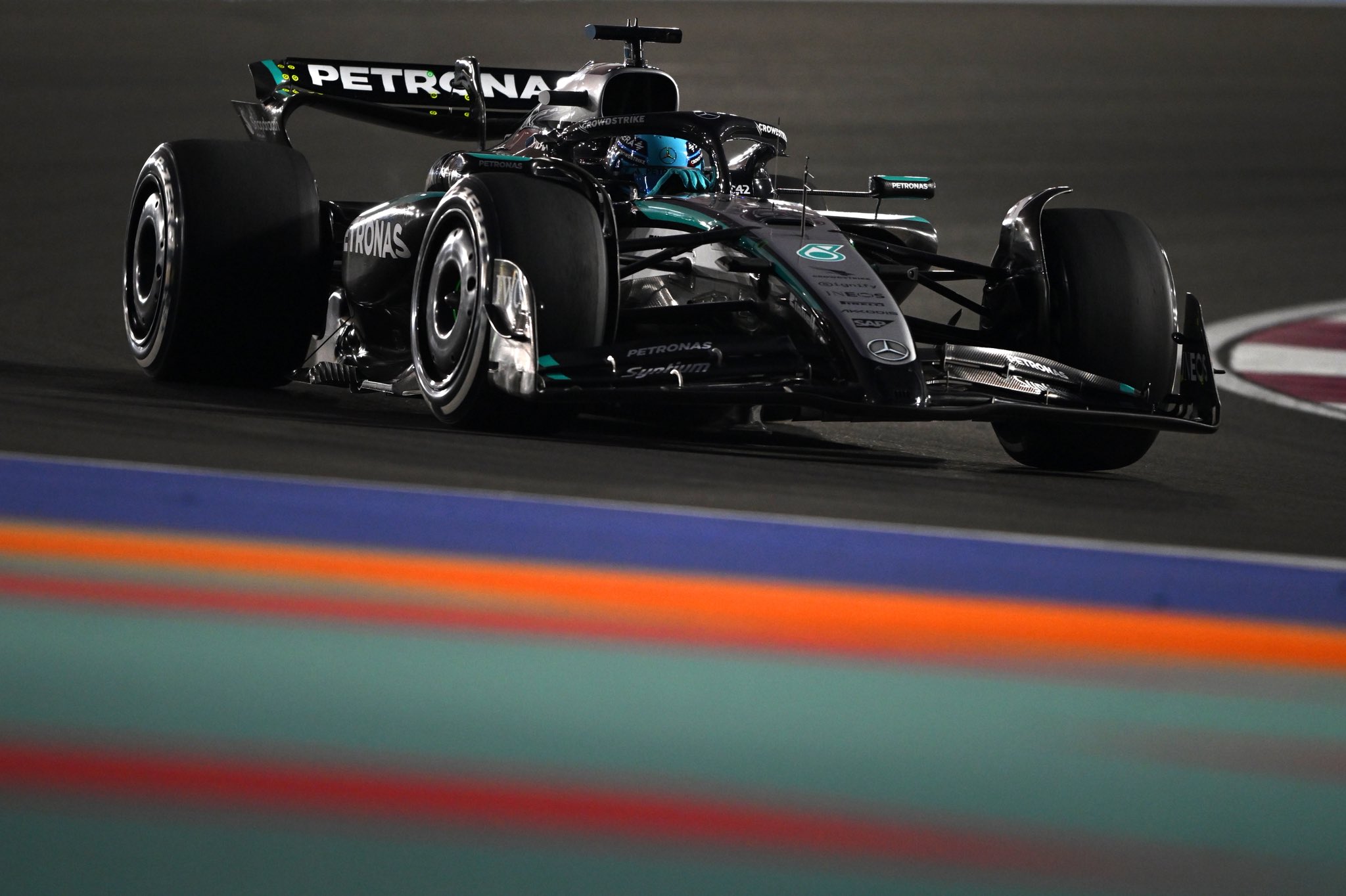 George Russell at the F1 2025 Qatar GP Sprint | Photo Credit: Mercedes on X