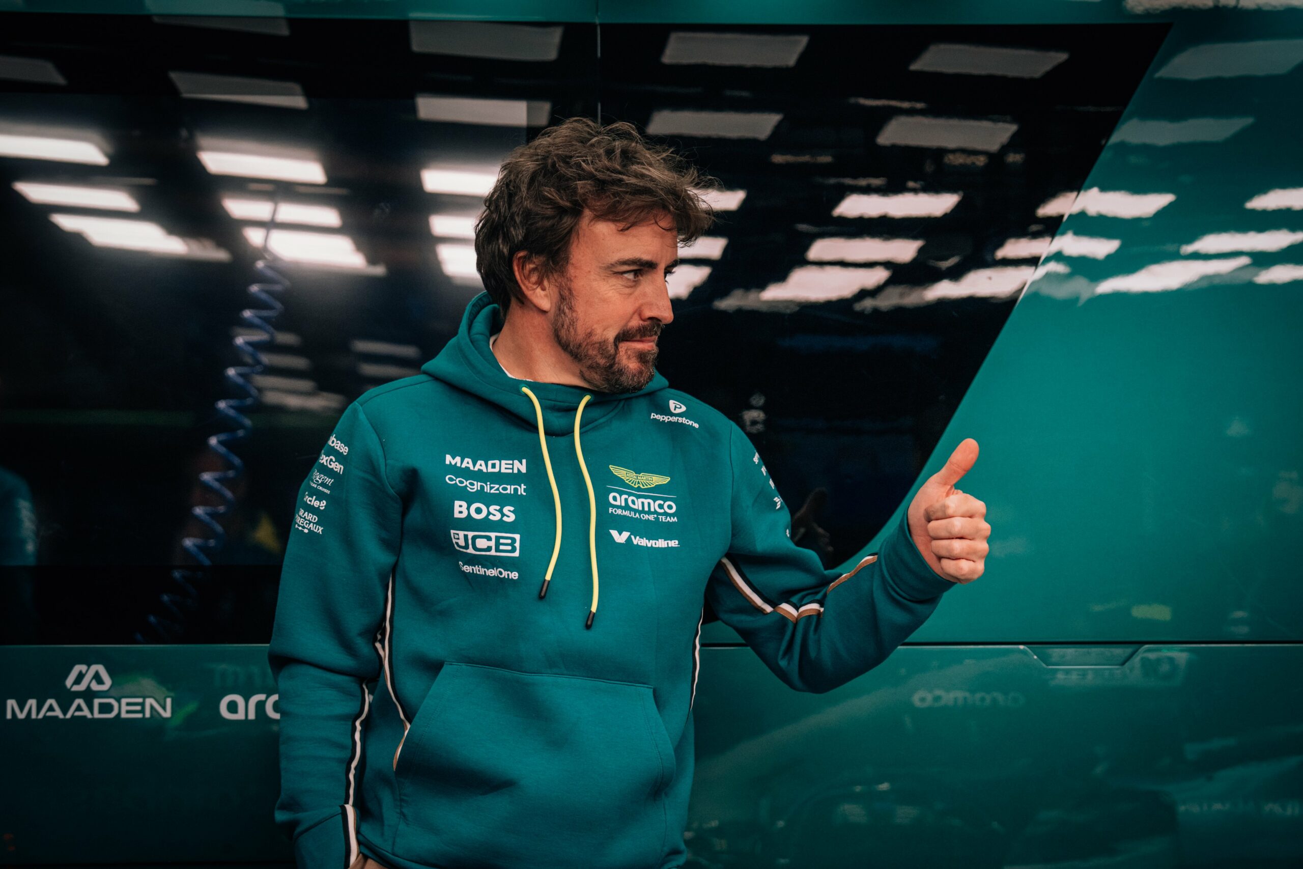Fernando Alonso ahead of the 2025 F1 Las Vegas GP