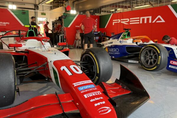 PREMA Racing F2 2026 cars during FIA Formula 2 post season testing in December 2025