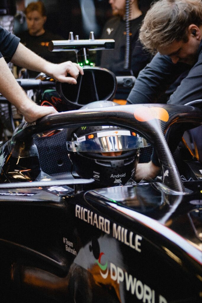 McLaren F1 driver, Lando Norris at the Barcelona shakedown