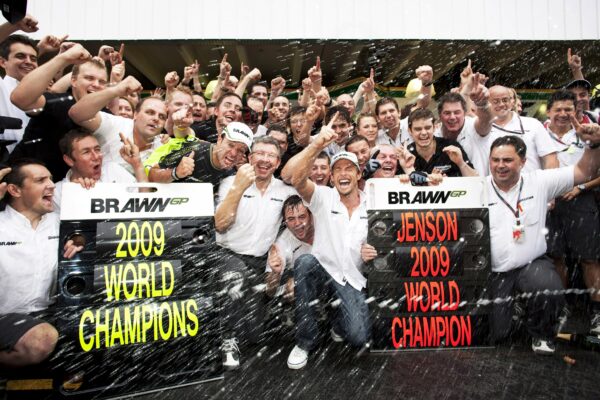 Jenson Button’s championship-winning moment: The story of the 2009 F1 Brazilian Grand Prix Jenson Button and Brawn GP celebrate after securing the Formula 1 World Drivers' and World Constructors' Championships at the 2009 F1 Brazilian Grand Prix.