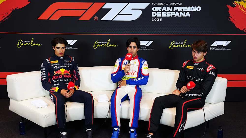 Tsolov, Camara, Van Hoepen F3 press conference Spain