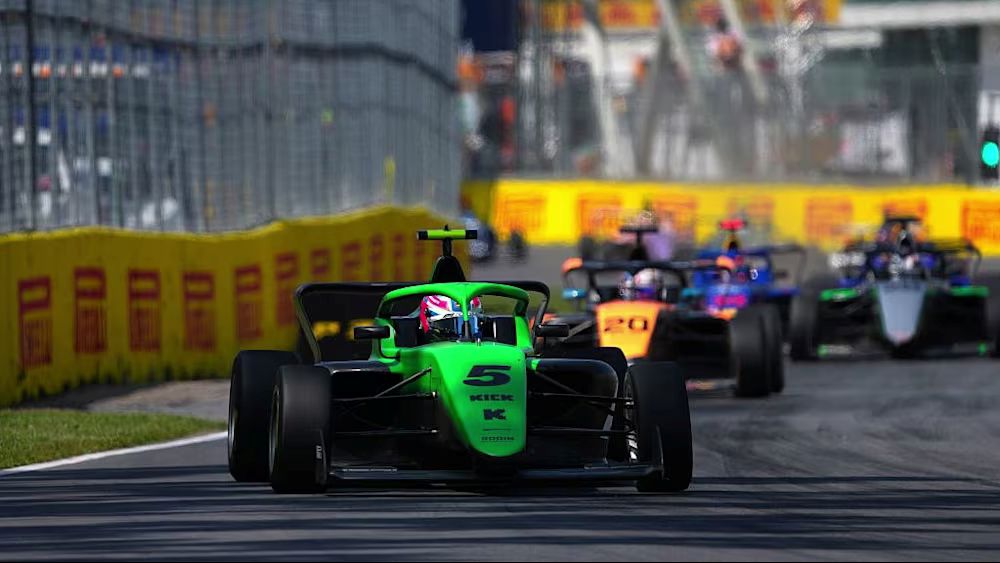 Emma Felbermayr leads the F1 Academy grid in Round 4 of the Championship at the 2025 Canadian GP