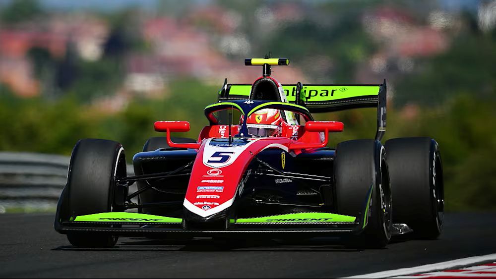 Rafael Câmara of Trident topped Free Practice at the 2025 F3 Hungarian GP