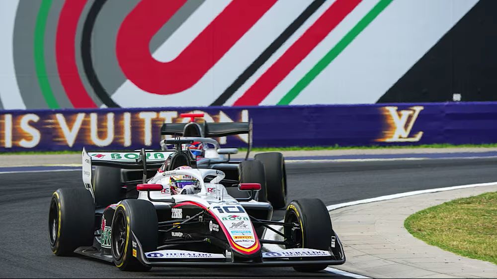 Mari Boya of Campos Racing took P7 in the F3 Sprint Race at the 2025 Hungarian GP