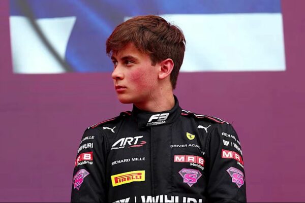 ART Grand Prix's Tuukka Taponen at the 2025 F3 Hungarian GP