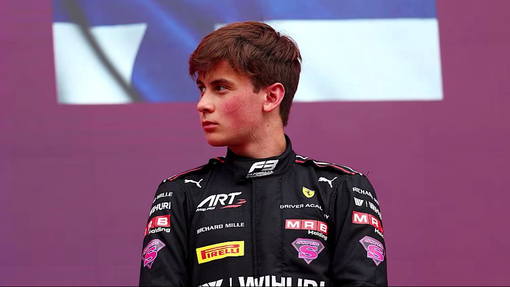 ART Grand Prix's Tuukka Taponen at the 2025 F3 Hungarian GP