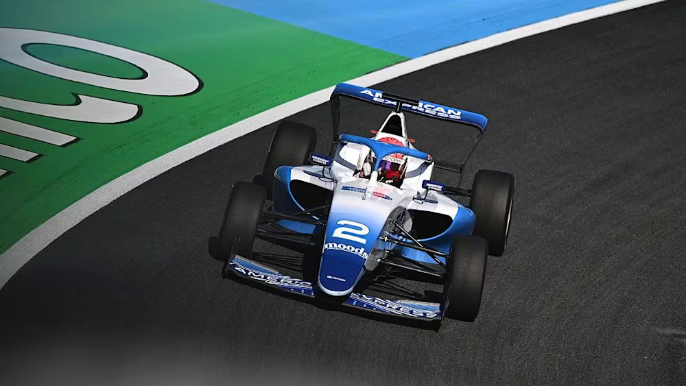 Nicole Havrda during her 2025 F1 Academy rookie season with Hitech TGR, highlighted by a points finish at Montreal after a challenging campaign.