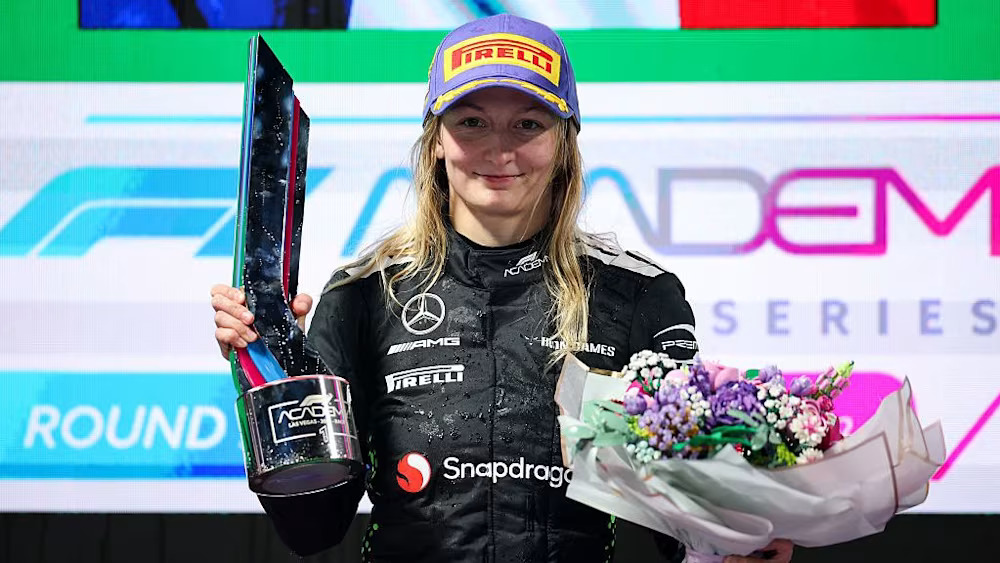 Doriane Pin R2 win and F1 Academy Champion Las Vegas GP 2025