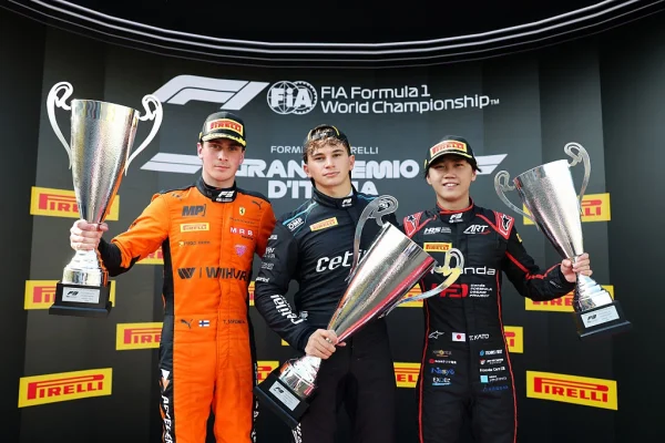 2026 F3 standings after Monza as Slater leads Ugochukwu by 15 points, with Lacorte, Kato and Taponen making major gains at the GP.