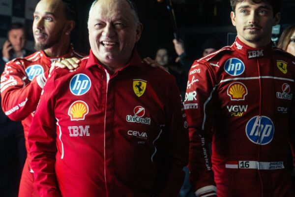 Leclerc and Hamilton welcome news of Vasseur’s Ferrari contract extension ahead of F1 Hungarian GP Ferrari team principal Fred Vasseur with drivers Charles Leclerc and Lewis Hamilton backstage during F1 2025 car launch event in London