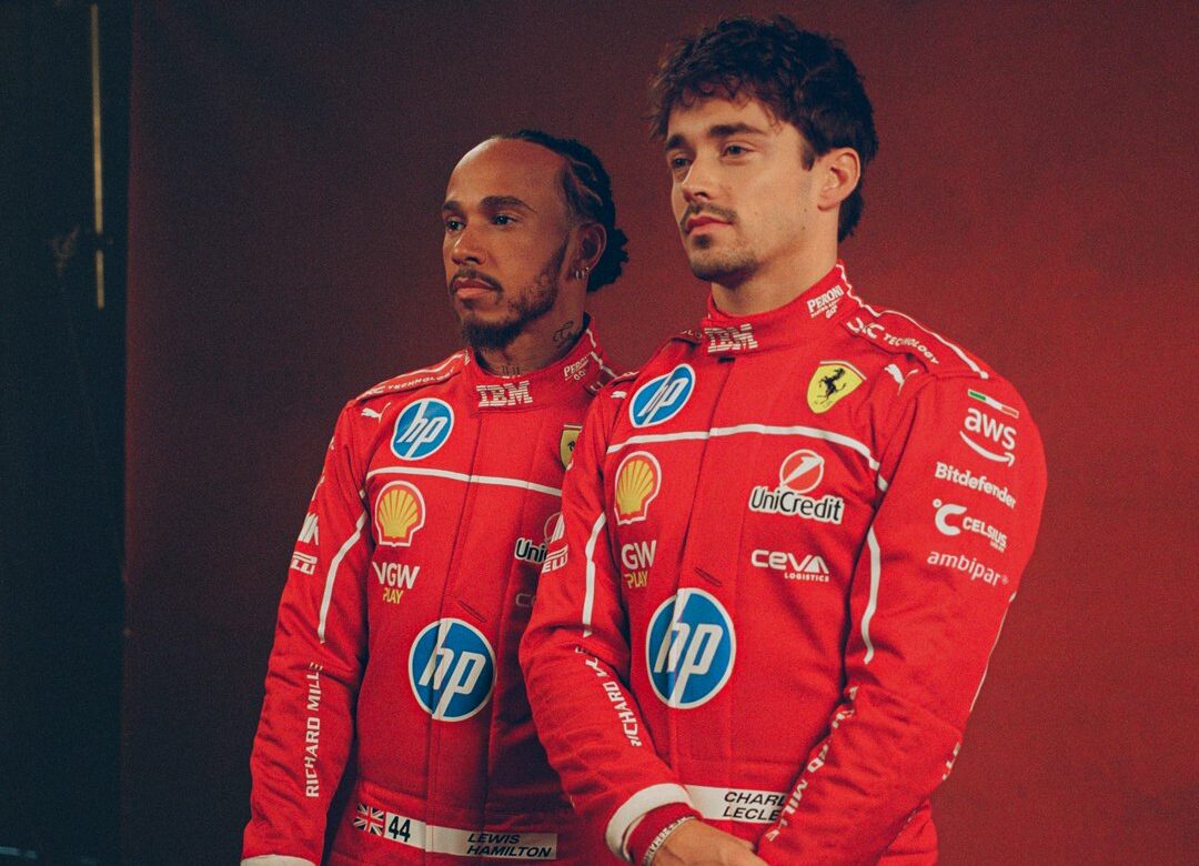 Hamilton and Leclerc of Ferrari