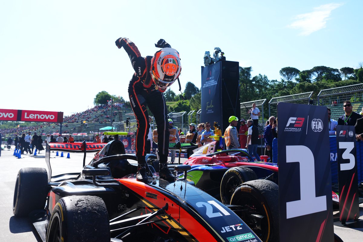 Santiago Ramos of Van Amersfoort Racing winning the F3 Imola GP 2025 Feature Race