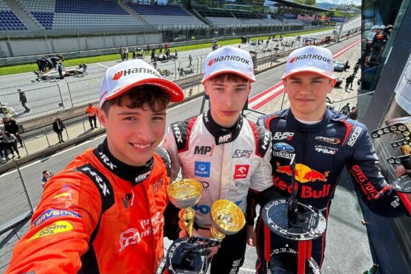 2025 Eurocup-3 Round 1 at the Red Bull Ring - Rec 2 podium finishers