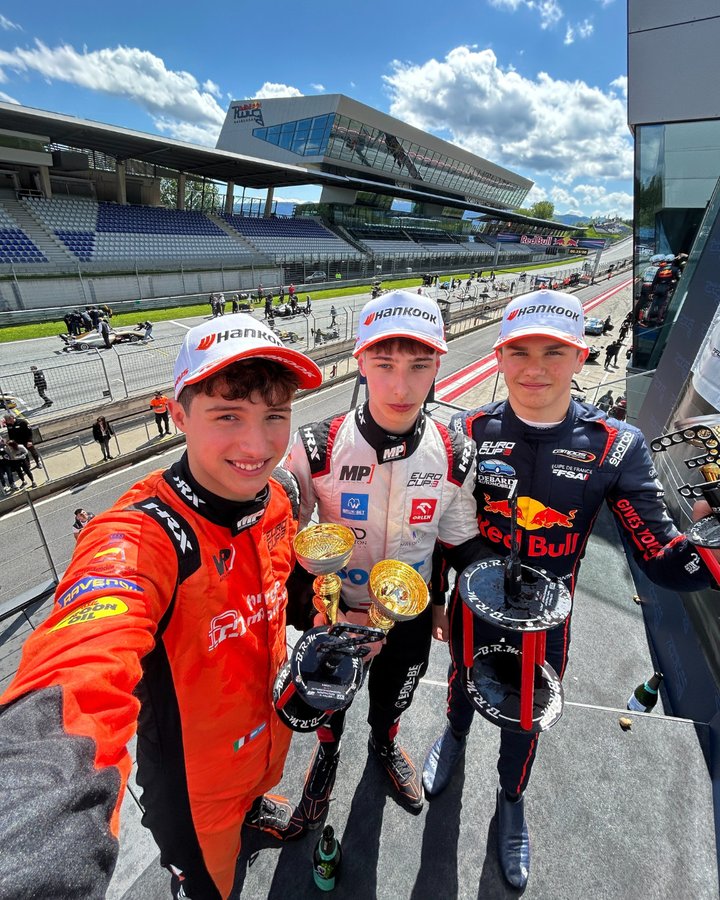2025 Eurocup-3 Round 1 at the Red Bull Ring - Rec 2 podium finishers