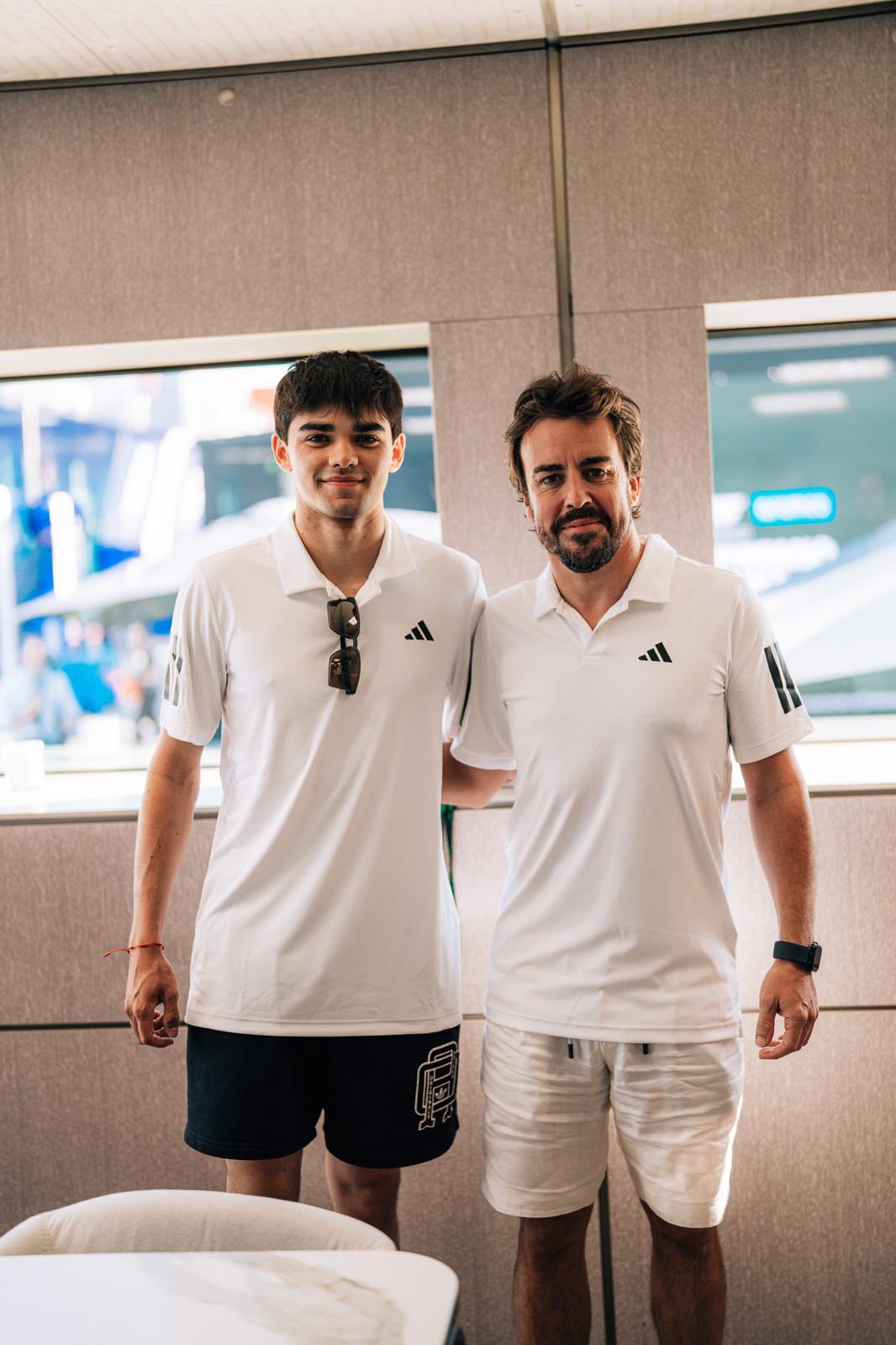 Sebastian Montoya and Fernando Alonso in A14 announcement