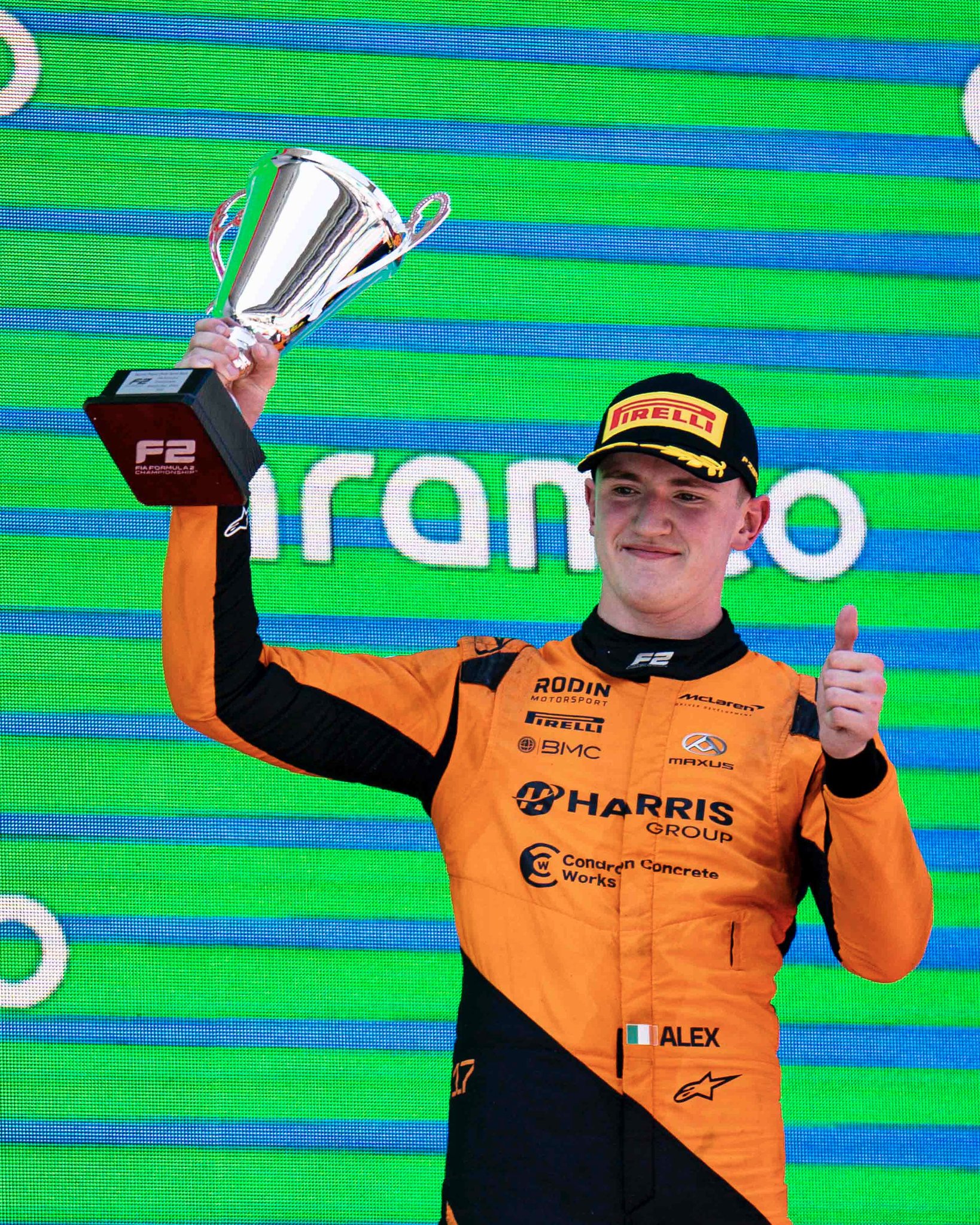 Alex Dunne produced a stunning recovery, aided by a Safety Car and fresh tyres, to finish P2 in the F2 Spanish GP Sprint race from 19th on the grid on Saturday afternoon. The Irishman has reclaimed the lead at the top of the standings from Luke Browning by three points.