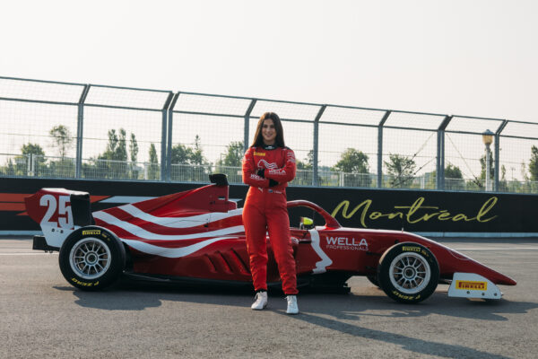 Joanne Ciconte F1 Academy, Canada reveal of Wella livery