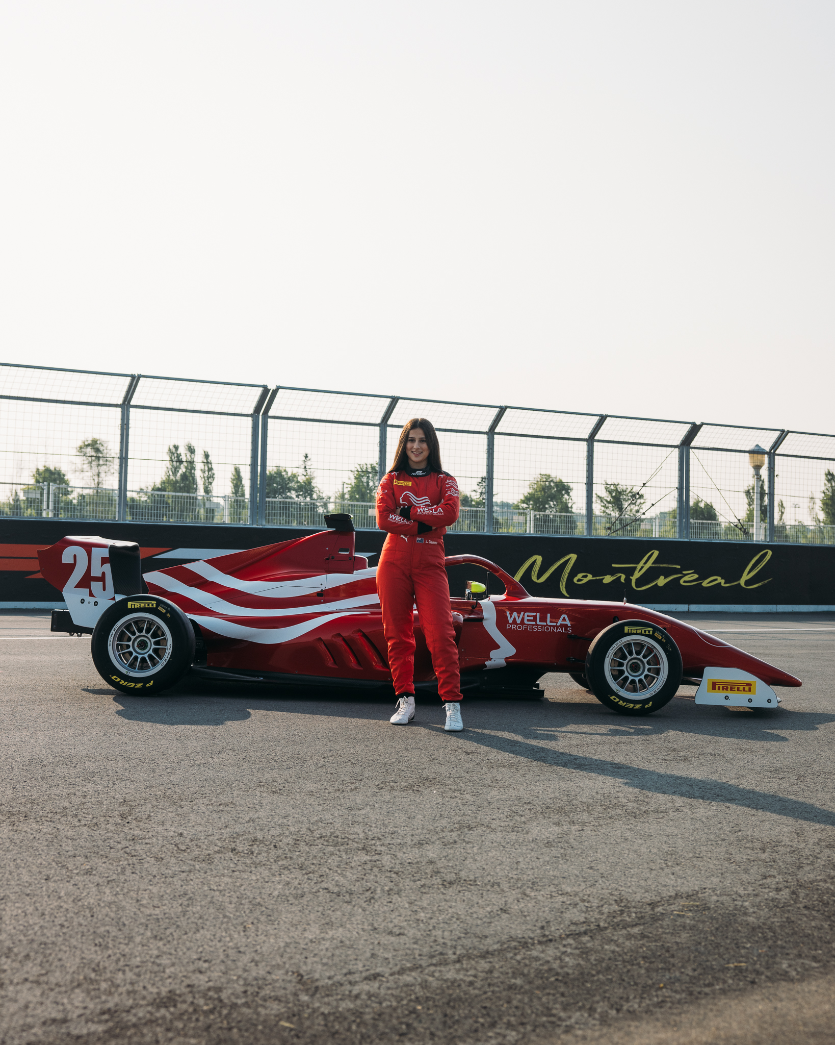 Joanne Ciconte F1 Academy, Canada reveal of Wella livery