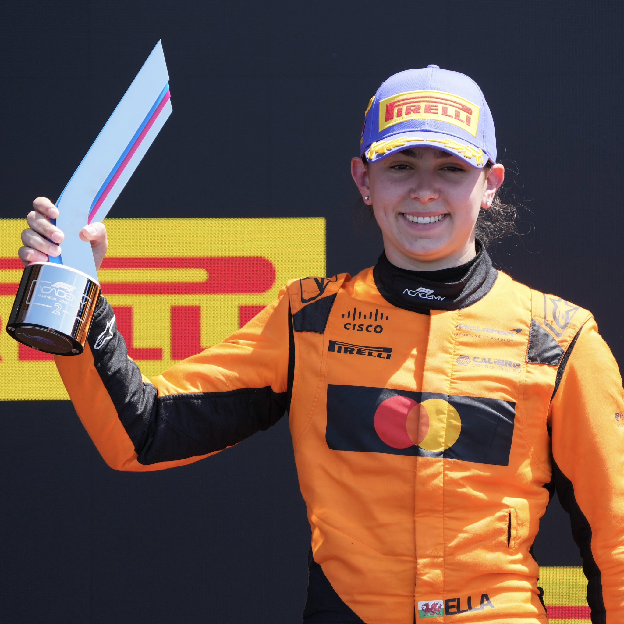 Ella Lloyd after finishing P2 in all three Montreal F1 Academy Races