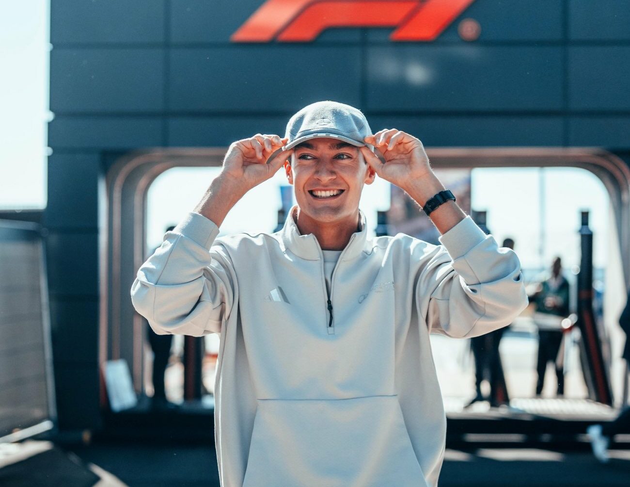 George Russell of Mercedes at the 2025 F1 British GP