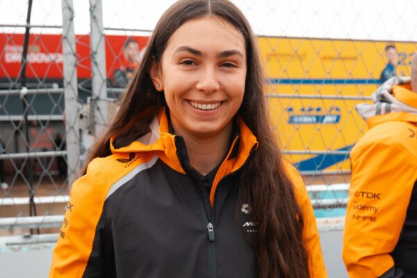 Ella Lloyd at the Formula E Berlin E-Prix 2025 with McLaren