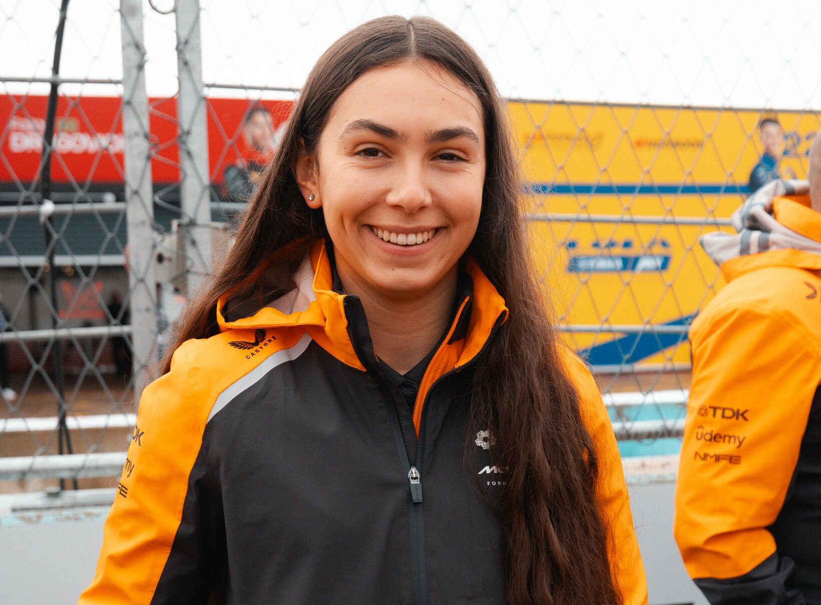 Ella Lloyd at the Formula E Berlin E-Prix 2025 with McLaren