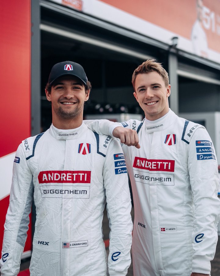Frederik Vesti and Jak Crawford at the Formula E Berlin Rookie Test