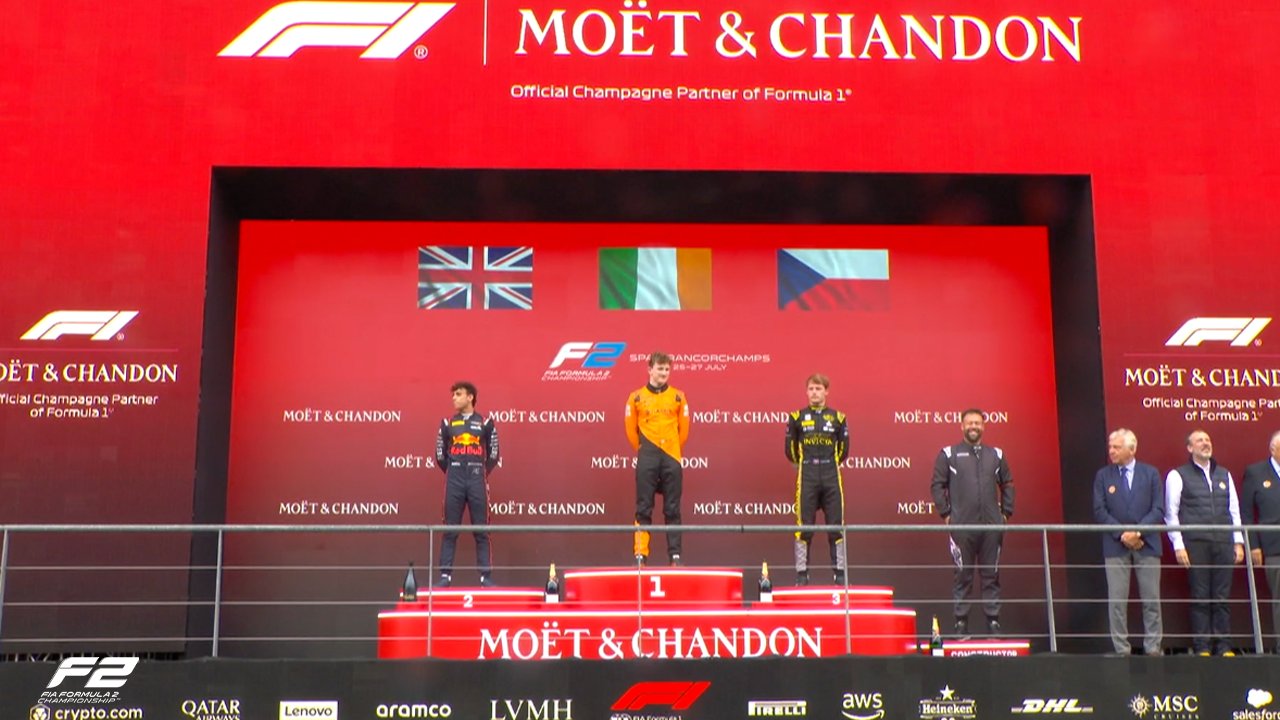 F2 Belgian GP Feature Race, Alex Dunne takes the win