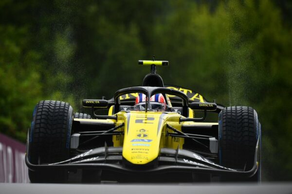 Roman Stanek on a wet F2 Feature Race at the 2025 Belgian GP, securing his first win after post-race penalties reshuffled the podium.
