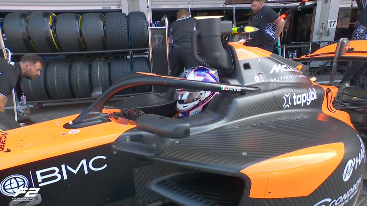 Alex Dunne tops a cold F2 practice session at the 2025 Belgian GP.