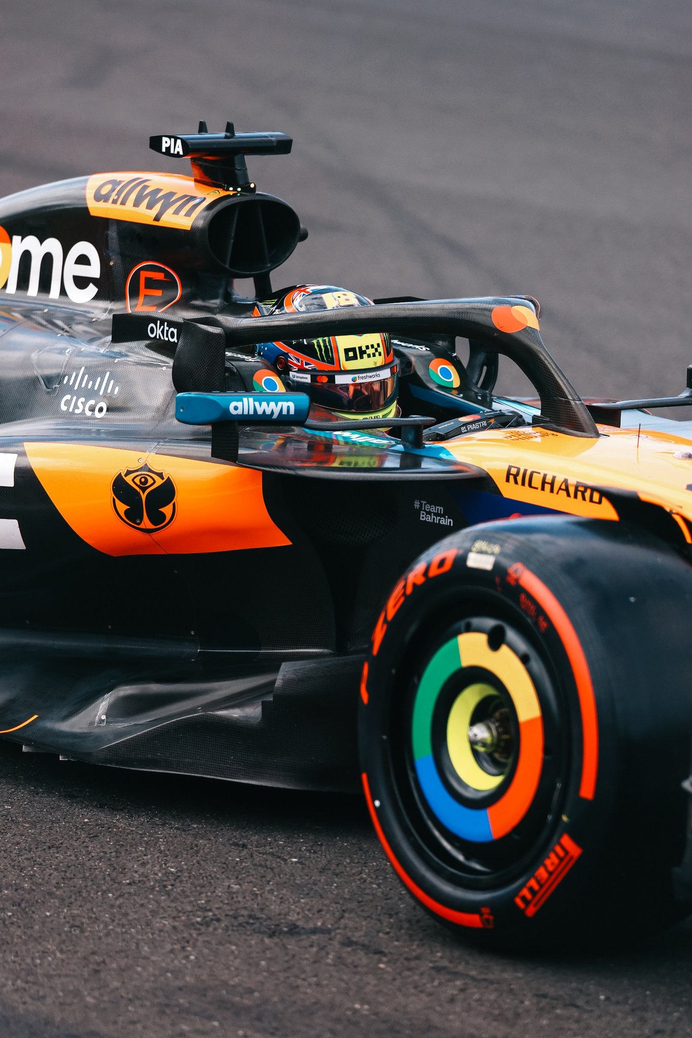 Oscar Piastri during the 2025 Belgian GP qualifying session