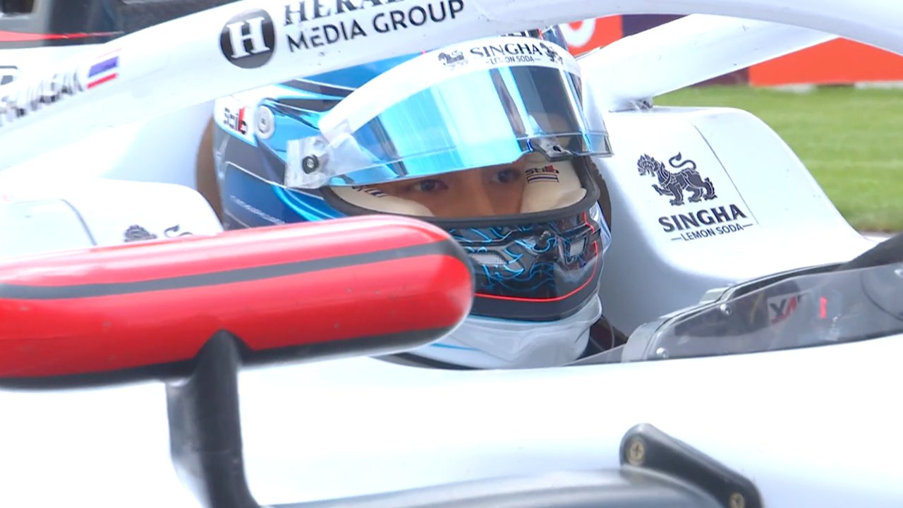 Campos Racing's Tasanapol Inthraphuvasak took his Sprint Race win at F3 Hungarian GP.