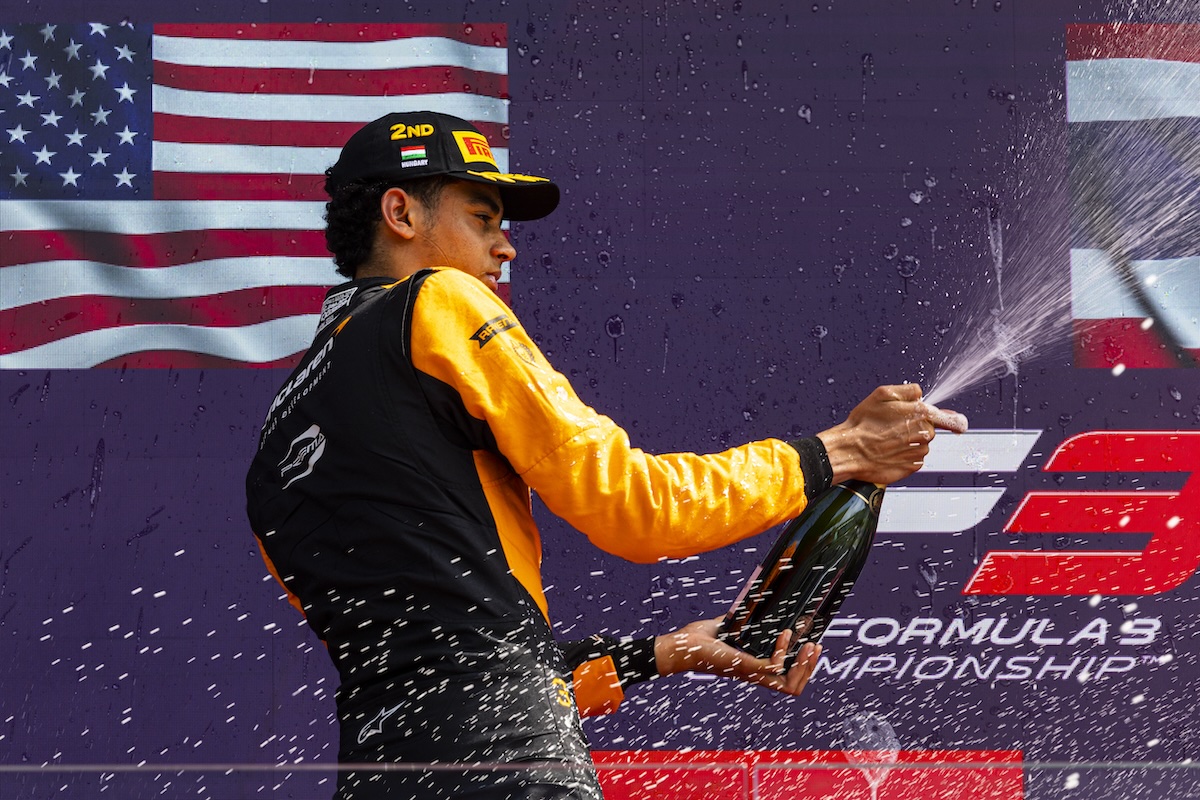 Ugo Ugochukwu of Prema Racing with a P2 finish at the F3 Hungarian GP Sprint Race