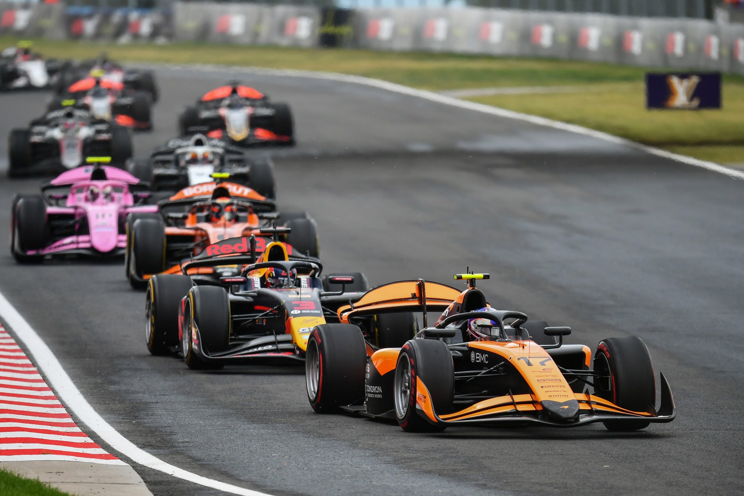 the 2025 F2 grid at Hungary in Round 10 of the F2 Championship battle