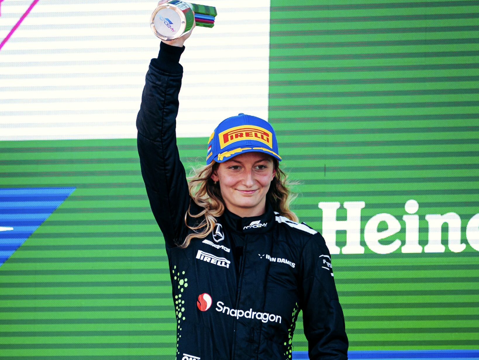 Doriane Pin at the Dutch GP round of the F1 Academy Championship 2025