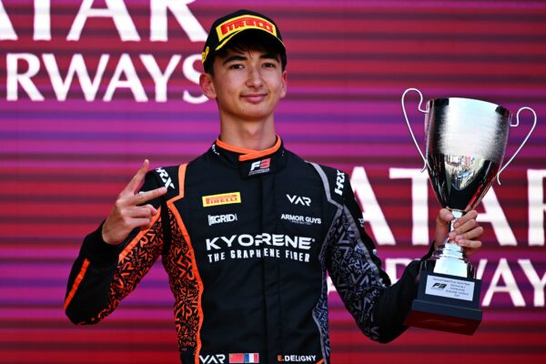 Deligny delivered an impressive F3 debut, claiming P2 in a shortened Sprint Race at the 2026 Australian GP, alongside teammate del Pino in P1.