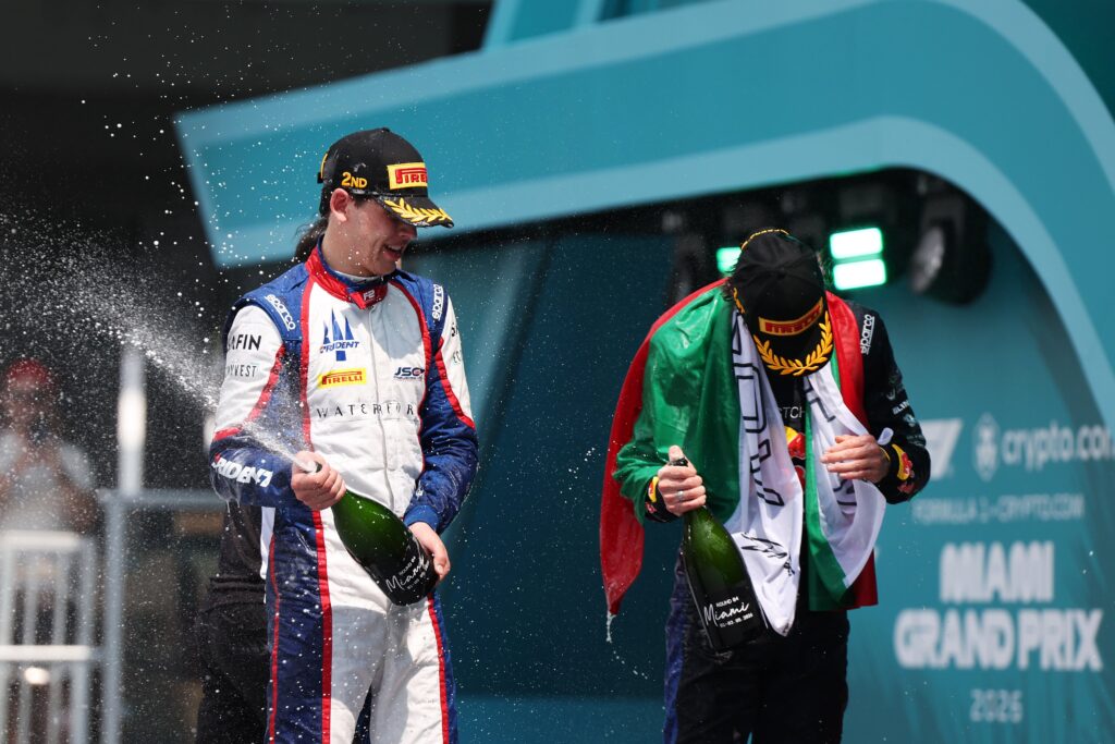 Laurens van Hoepen reflects on his thrilling 2026 Miami F2 Sprint Race battle, Trident progress and hopes before Sunday’s Feature Race.