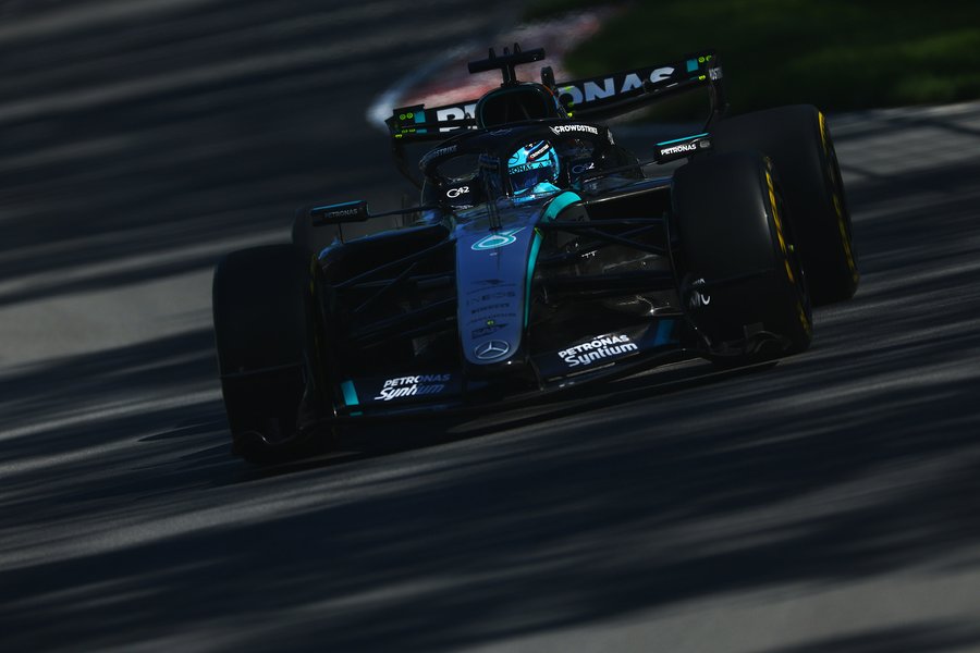 George Russell of Mercedes tops Sprint Qualifying for the F1 Canadian GP, full results are below.