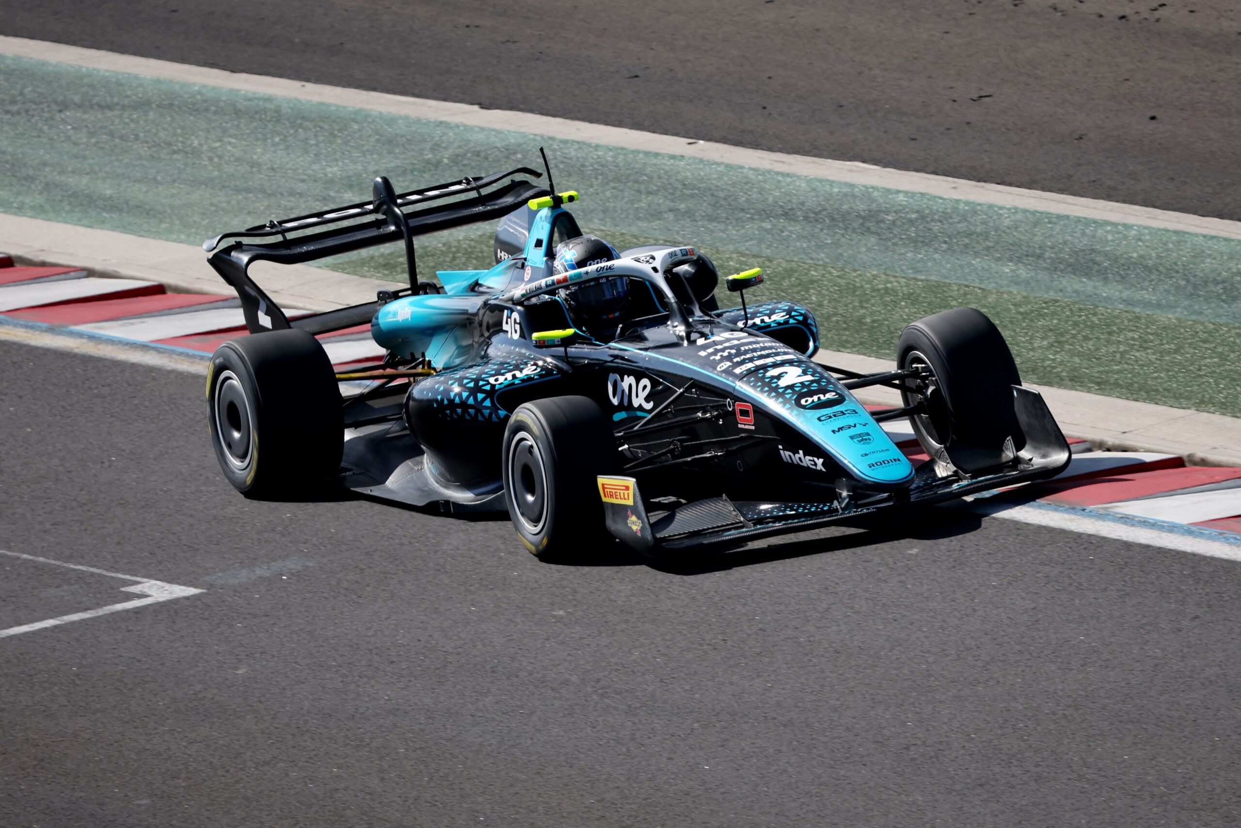 Martin Molnar reacts after claiming his maiden GB3 pole position at his home event at the 2026 Hungaroring Round.