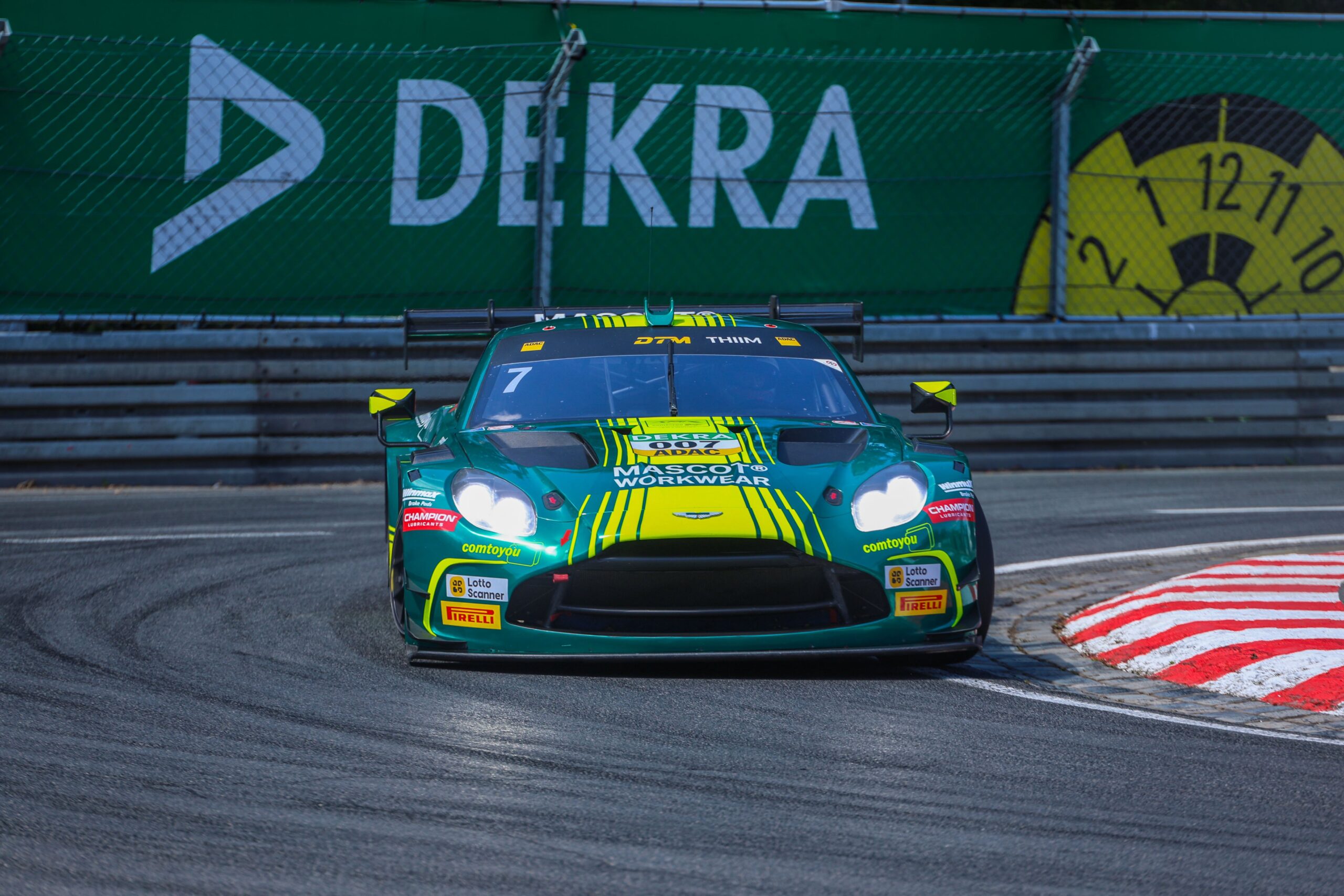 Nicki Thiim wins a dramatic DTM Norisring Race 1 as Maro Engel retakes the championship lead and Arjun Maini scores his first 2026 podium.
