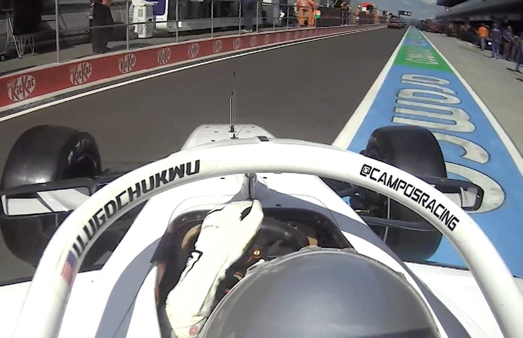 Ugo Ugochukwu in Free Practice at the 2026 Budapest F3 Round at the Hungarian GP.