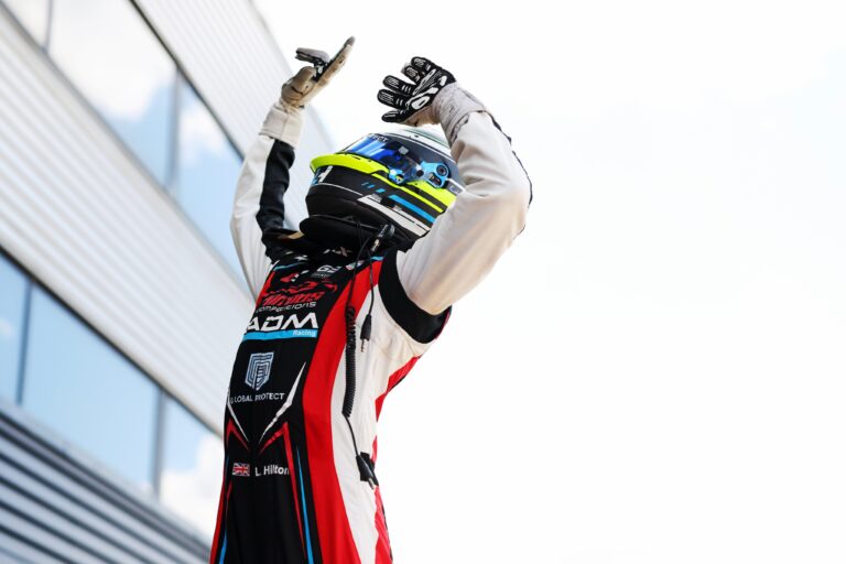 Luke Hilton celebrates his second GB4 win as Alex O’Grady extends his 2026 GB4 lead and Conor Grant claims his first podium at Silverstone.