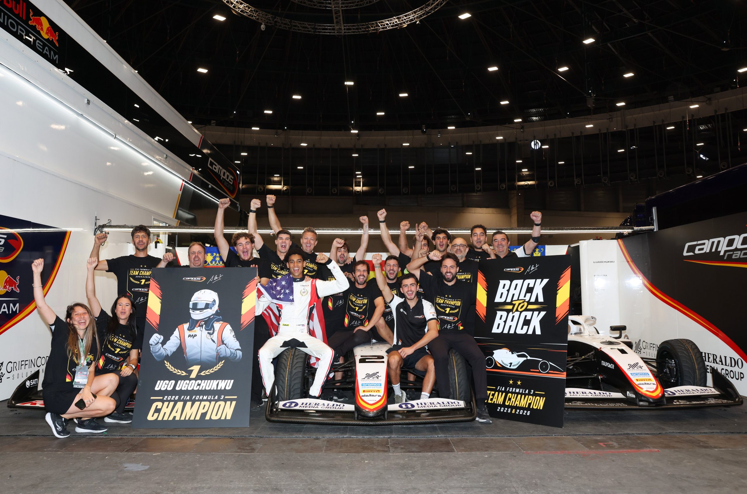 Ugochukwu seals the 2026 F3 title at the Spanish GP as Taponen wins Feature Race 2 in Madrid. MP Motorsport jumps to P3 in teams standings.