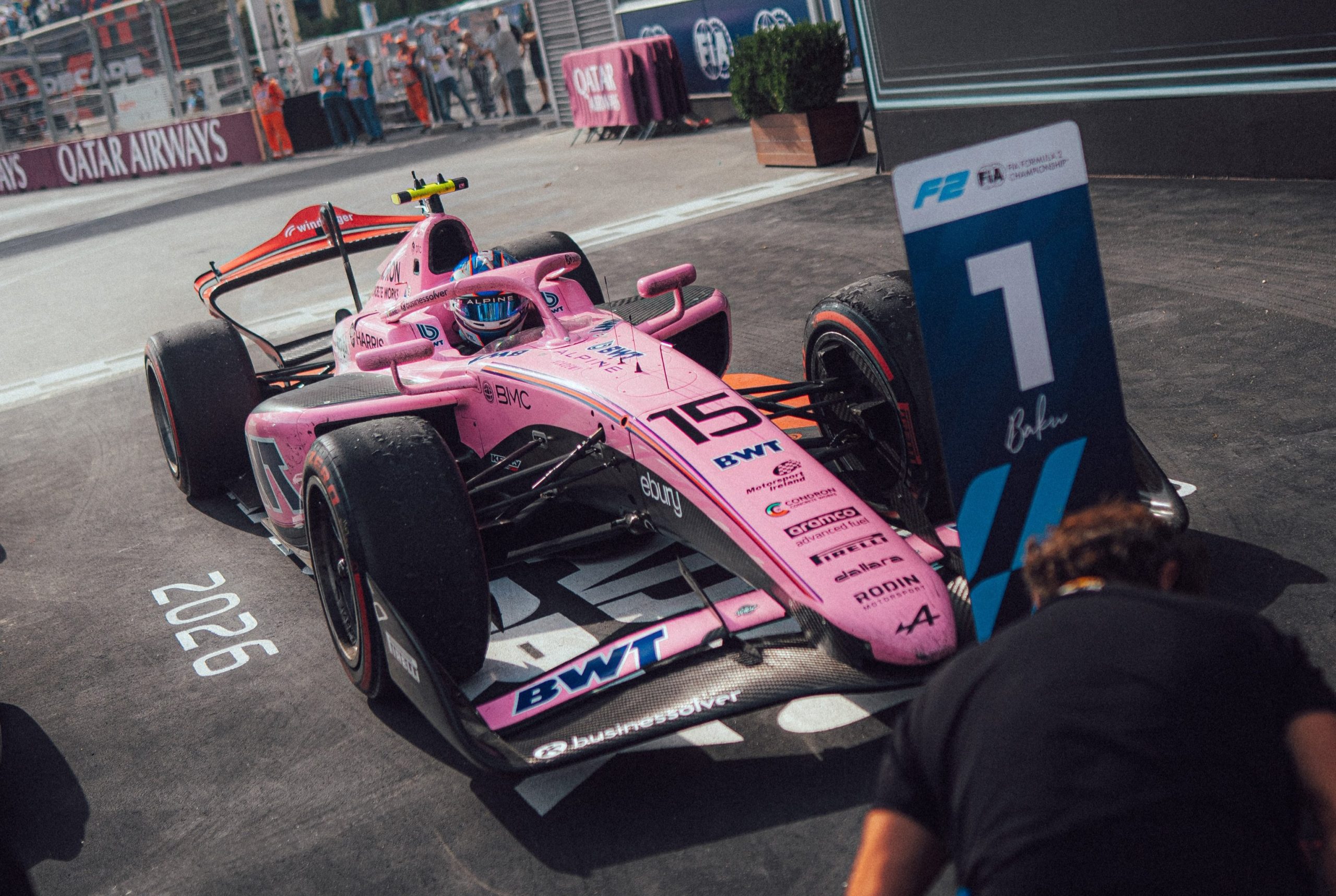 Irish driver Alex Dunne bagged his first win since Imola last year as he took a dominant victory in the 2026 F2 Azerbaijan GP Feature Race 1.