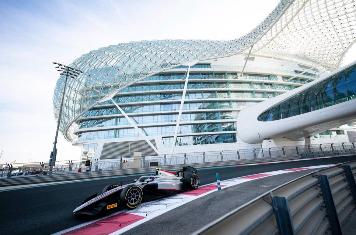 Colton Herta during F2 post-reason testing with Hitech.