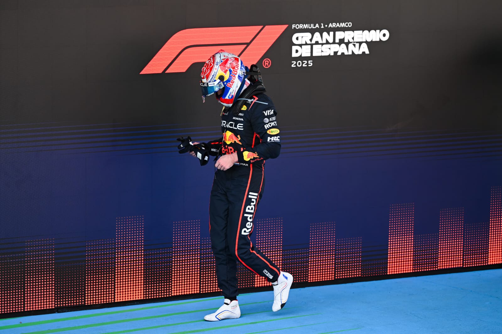 Max Verstappen admits to “not good” mistake after crashing into Russell at 2025 F1 Spanish GP earlier in the year.