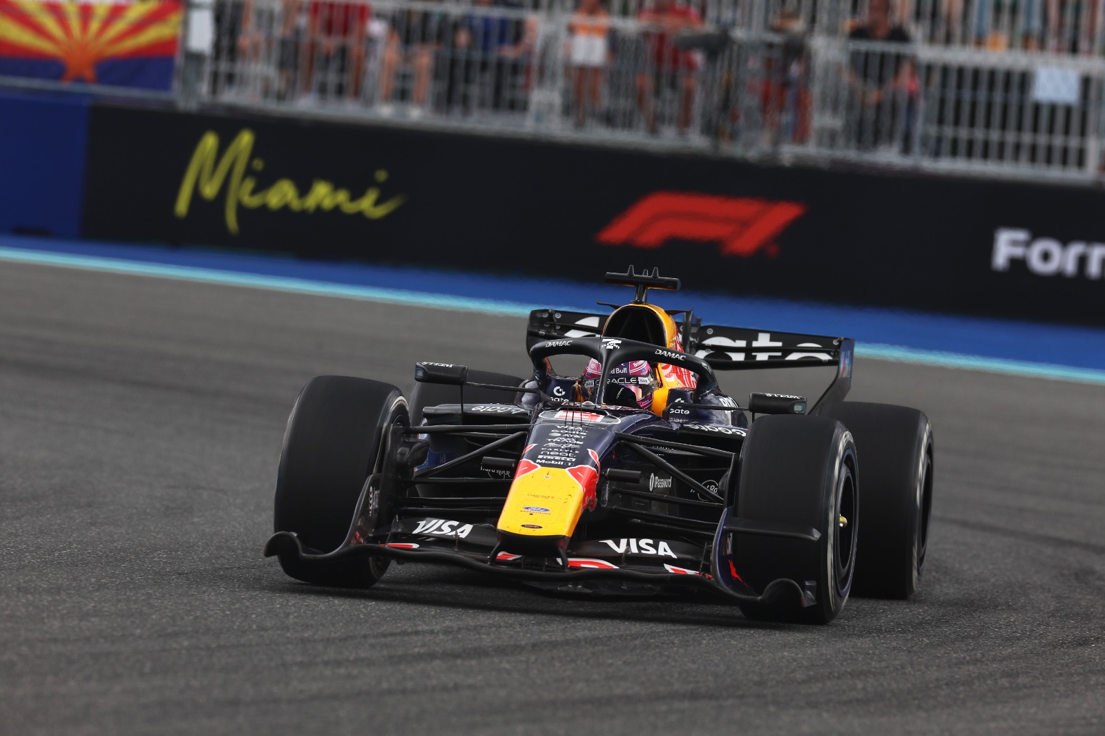 Max Verstappen has been slapped with a post-race penalty for crossing the pit exit line at the 2026 F1 Miami GP.